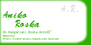 aniko roska business card